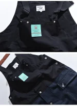 salopette oversize noire bleu homme