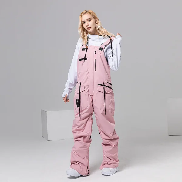 salopette de ski rose