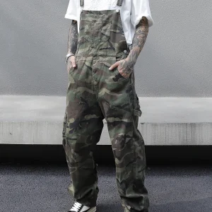 salopette cargo pour homme camouflage