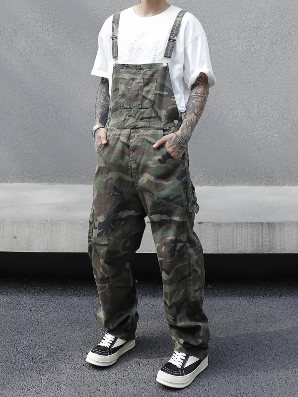 salopette cargo pour homme camouflage