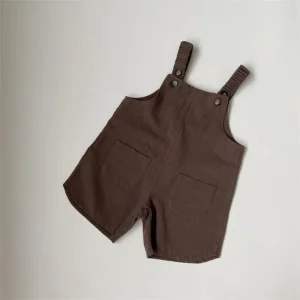 salopette baggy marron enfant