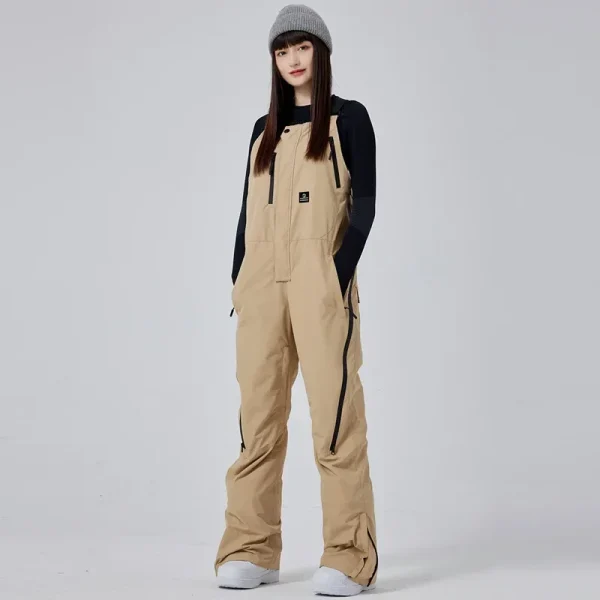 salopette de ski marron pour femme