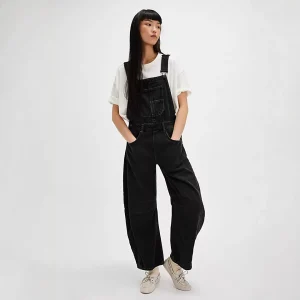 salopette en jean noir femme