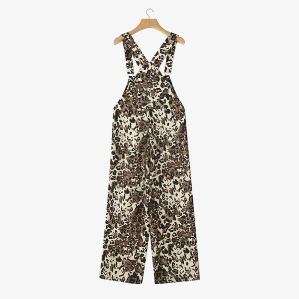 salopette leopard en jean