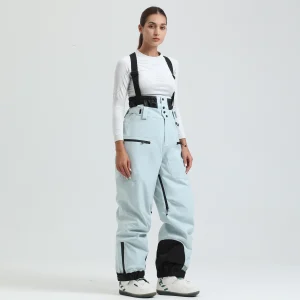 salopette pantalon ski femme bleu ciel