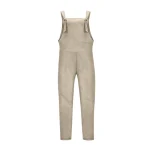 salopette en lin beige