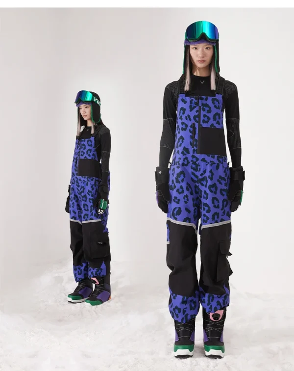 salopette leopard violet femme