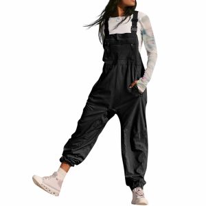 salopette noir femme élégante