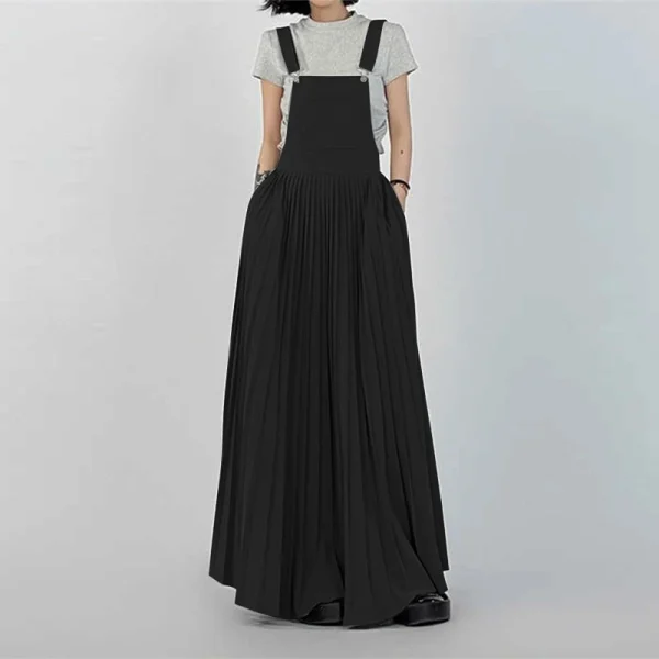 salopette robe fluide noir