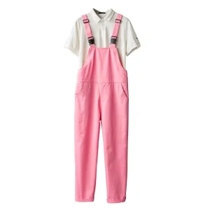 salopette homme rose