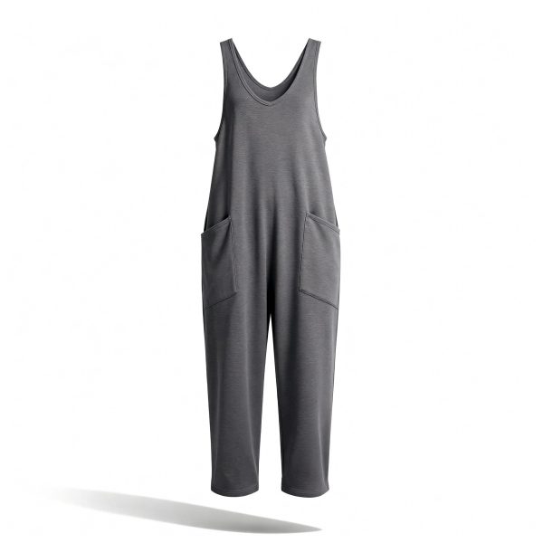 salopette femme gris foncer