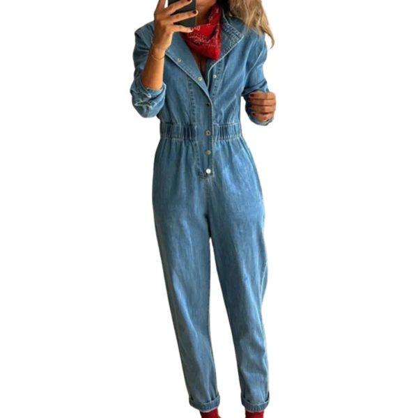 Combinaison Salopette en Jean Bleu