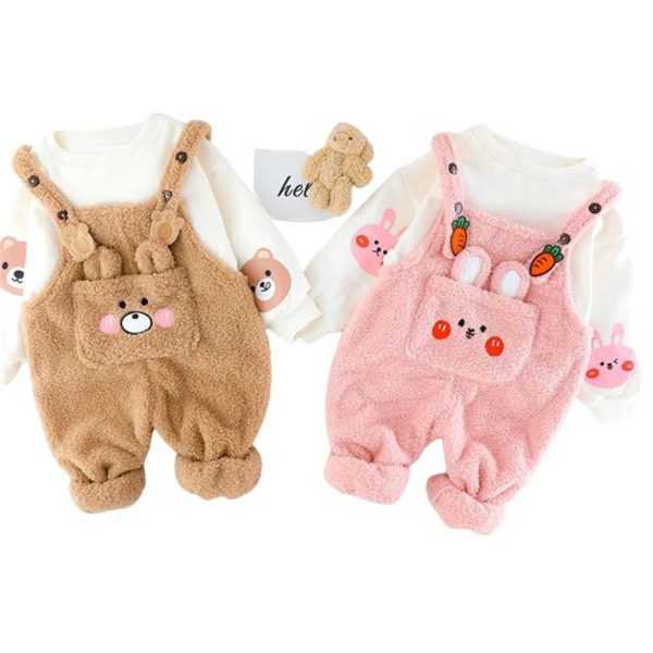 ensemble salopette et pull enfant