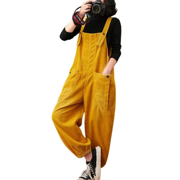 salopette en velours côtelé