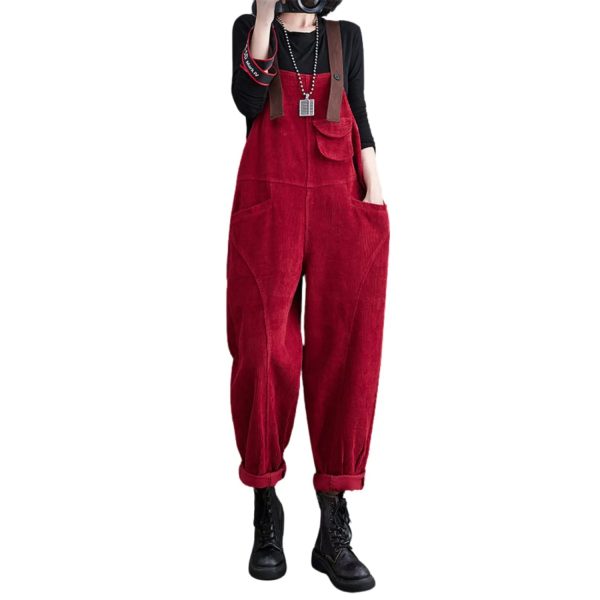 salopette en nylon rouge femme