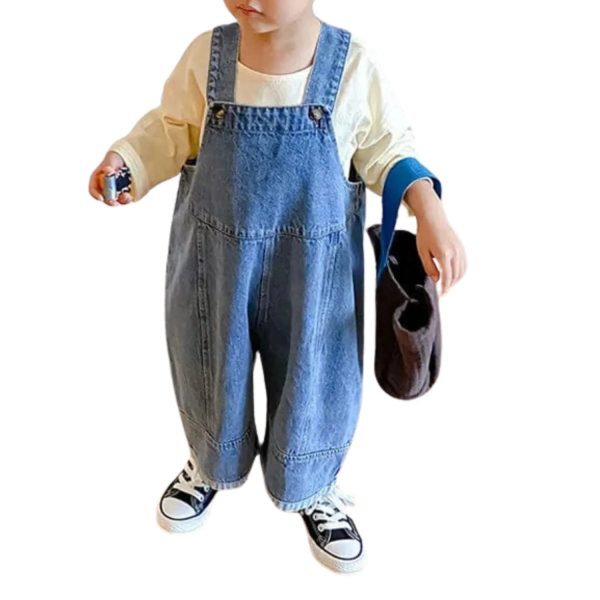 salopette enfant en jean large