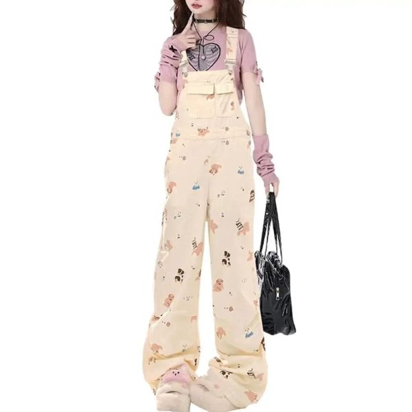salopette chien motifs femme