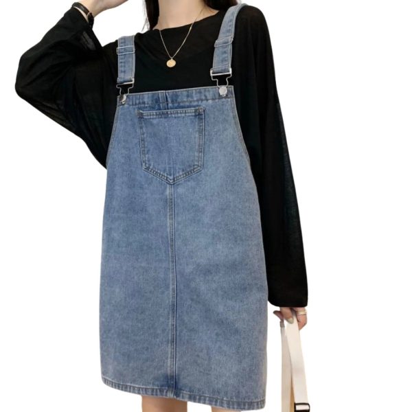 salopette robe en jean