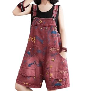 salopette robe femme rouge