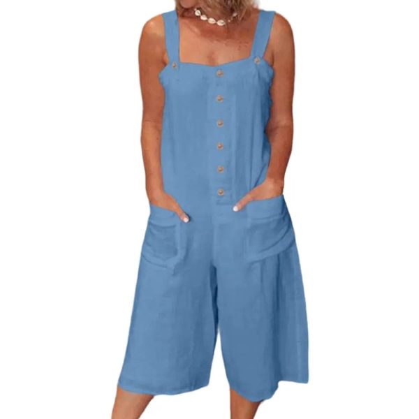 salopette short en coton